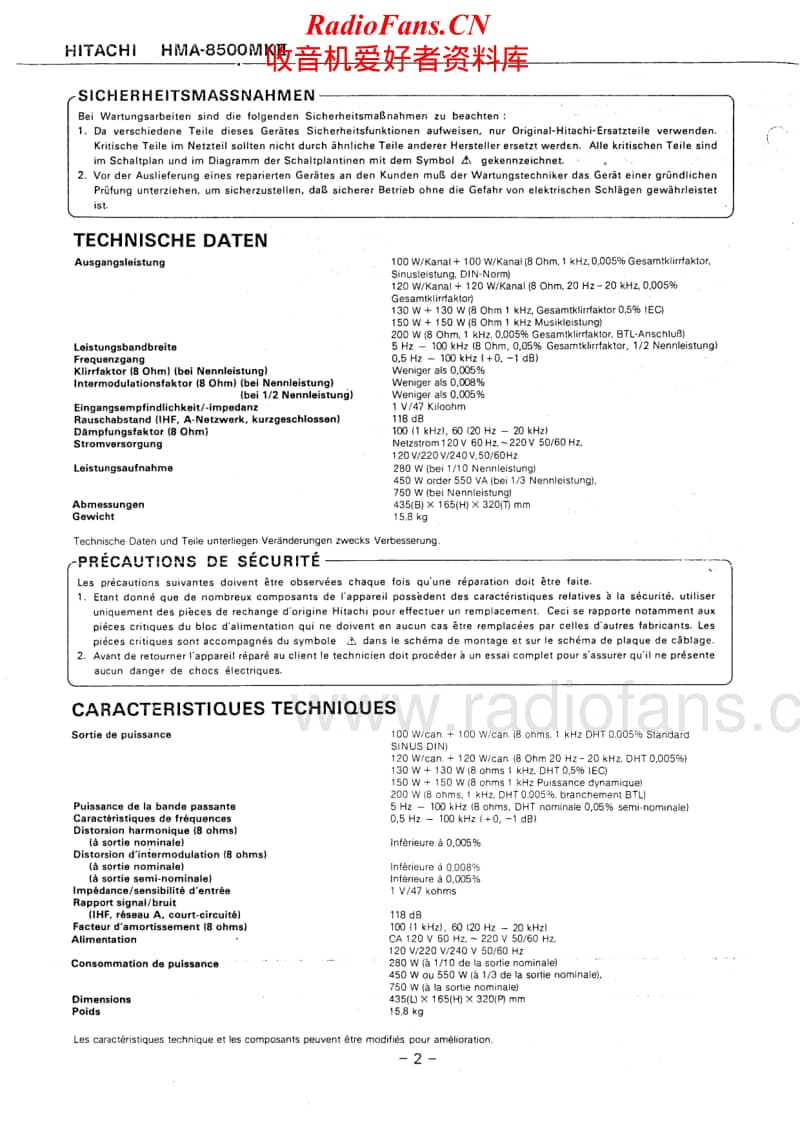 Hitachi-HMA-8500_Mk2-Service-Manual(1)电路原理图.pdf_第2页