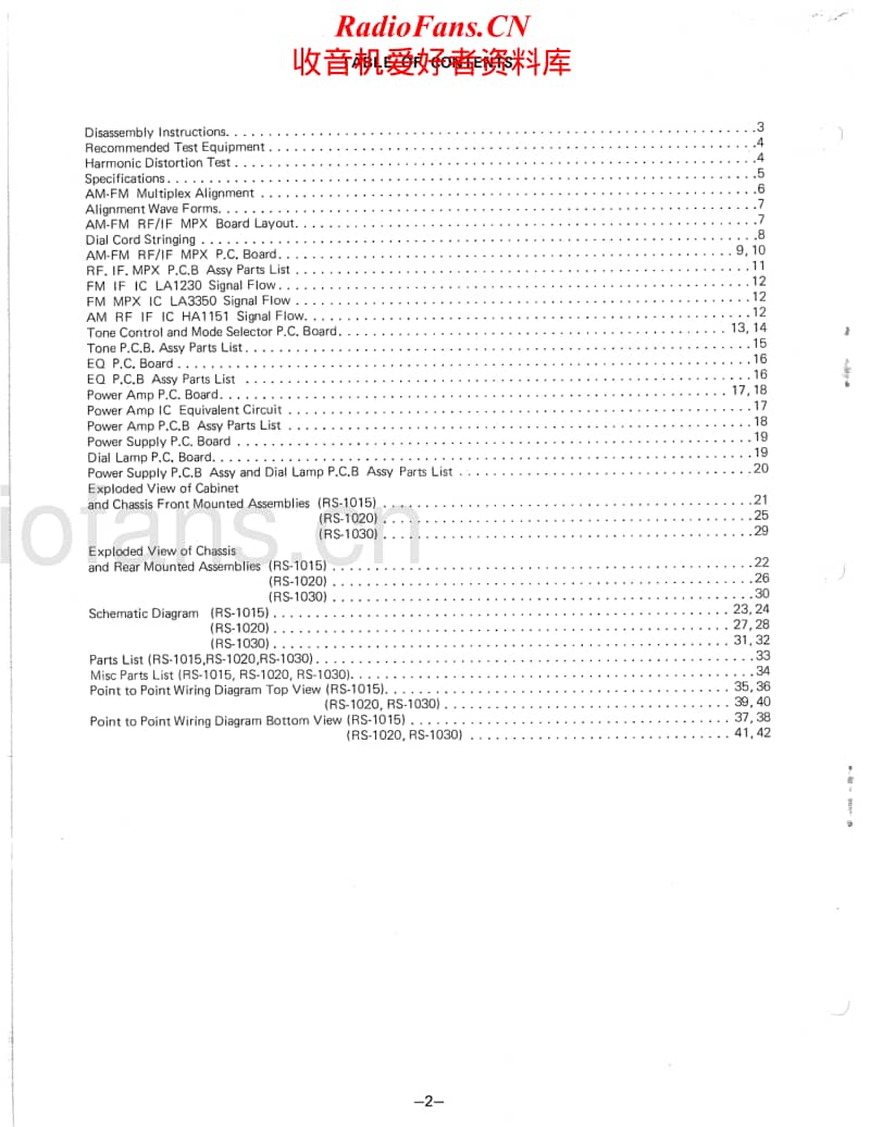 Fisher-RS-1020-Service-Manual电路原理图.pdf_第2页