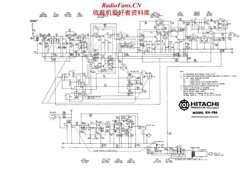 Hitachi-KH-986-Schematic电路原理图.pdf_第1页