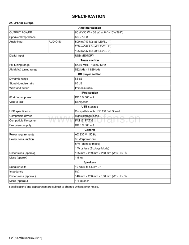 Jvc-UXLP-5-Service-Manual电路原理图.pdf_第2页