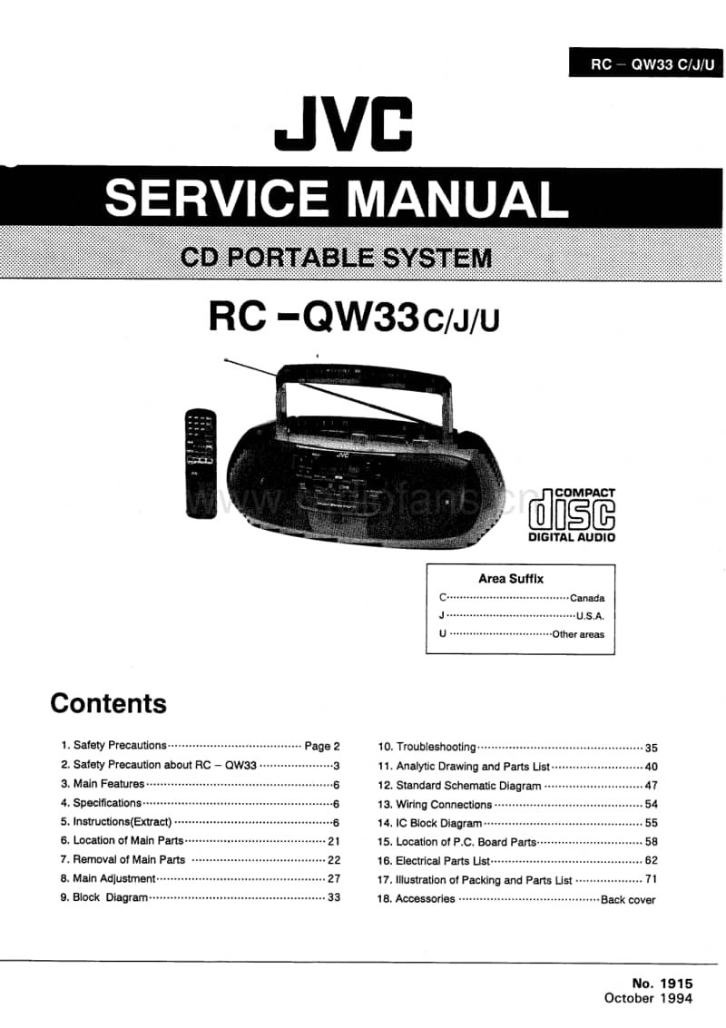 Jvc-RCQW-33-Service-Manual电路原理图.pdf_第1页