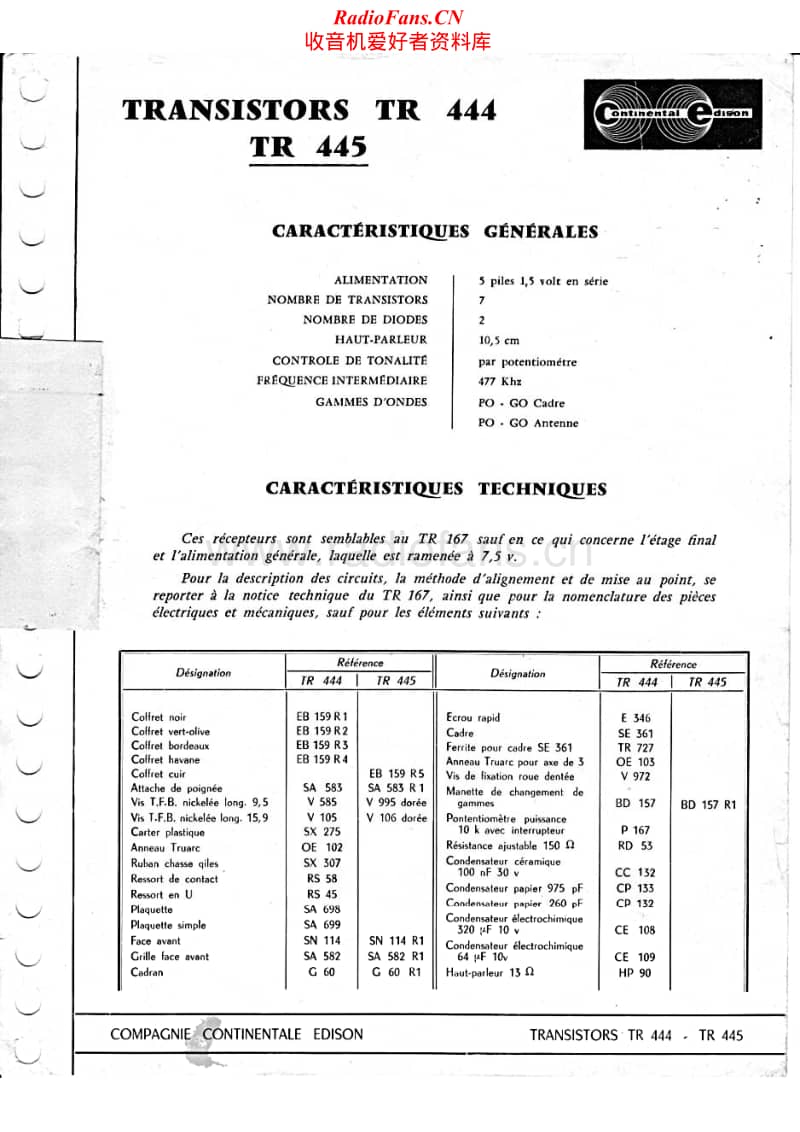 Continental-Edison-TR-444-Schematic电路原理图.pdf_第1页