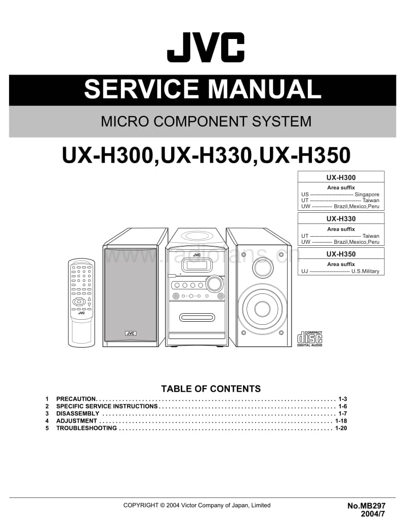 Jvc-UXH-350-Service-Manual电路原理图.pdf_第1页