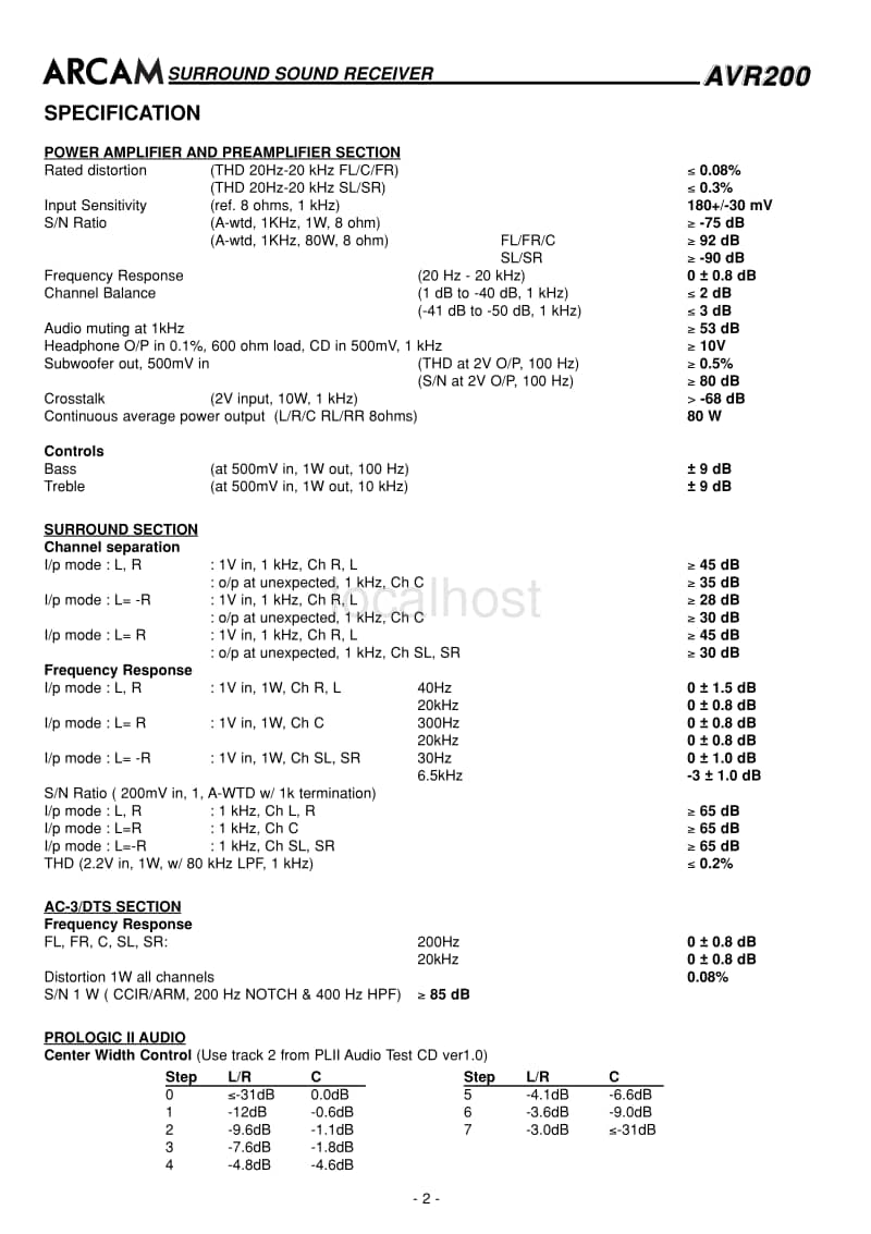 Arcam-AVR-200-Service-Manual电路原理图.pdf_第3页