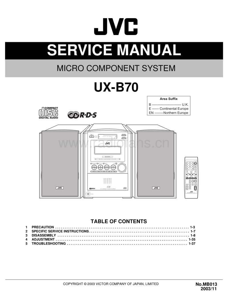 Jvc-UXB-70-Service-Manual电路原理图.pdf_第1页