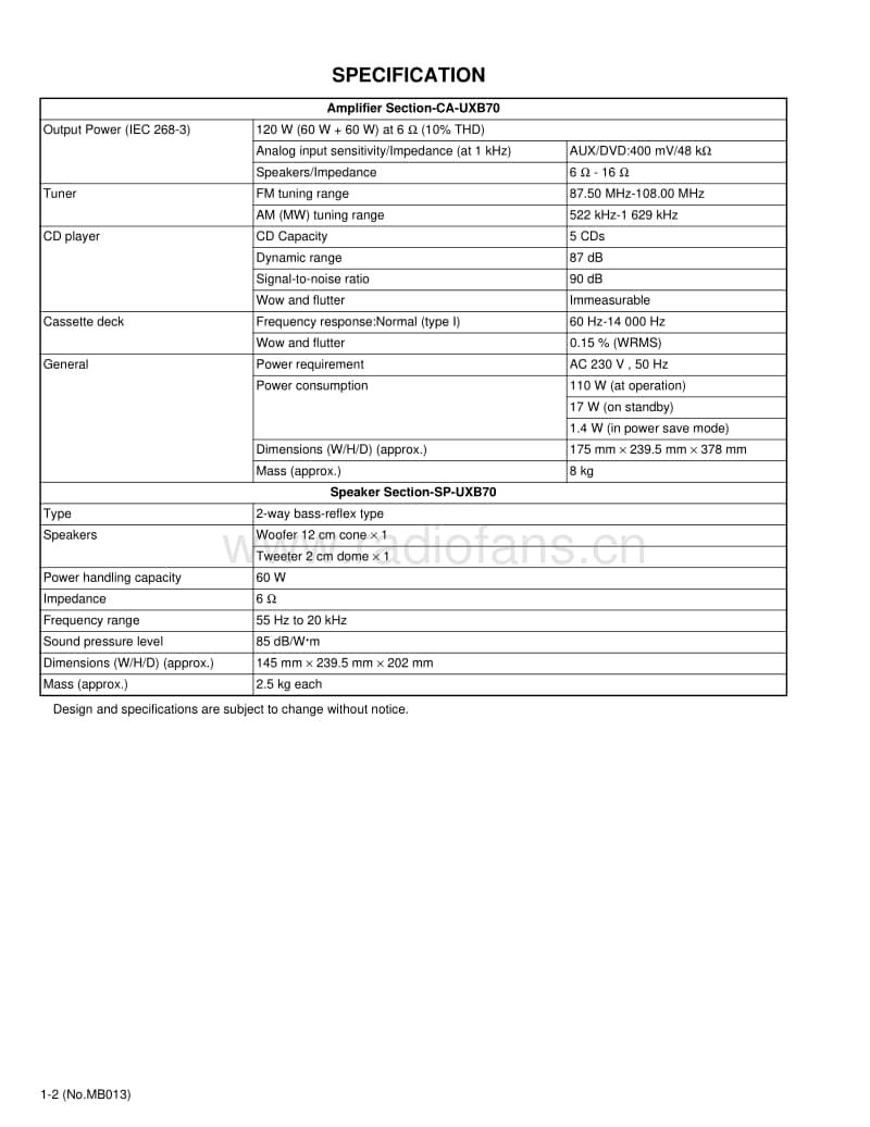 Jvc-UXB-70-Service-Manual电路原理图.pdf_第2页