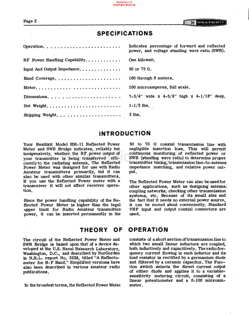 Heathkit-HM-11-Manual电路原理图.pdf_第2页