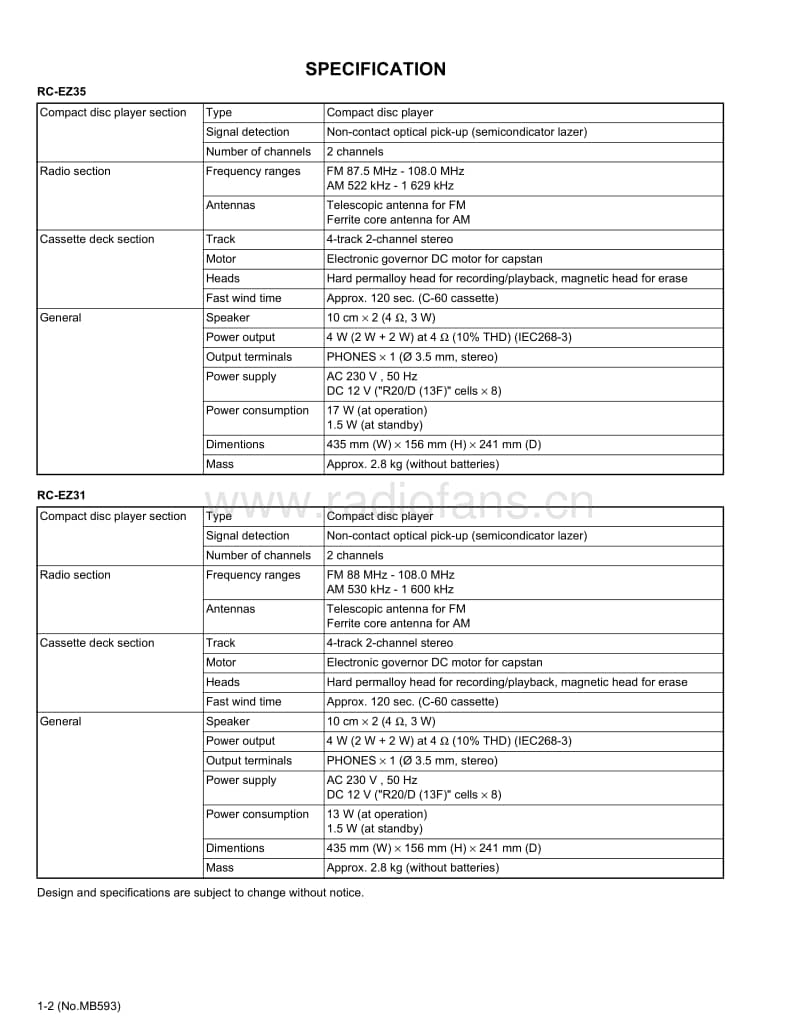 Jvc-RCEZ-31-BE-Service-Manual电路原理图.pdf_第2页