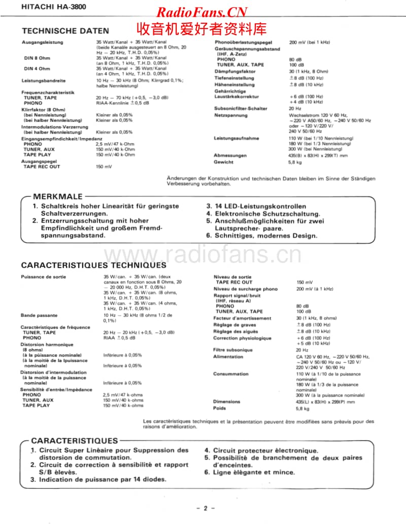 Hitachi-HA-3800-Service-Manual电路原理图.pdf_第2页