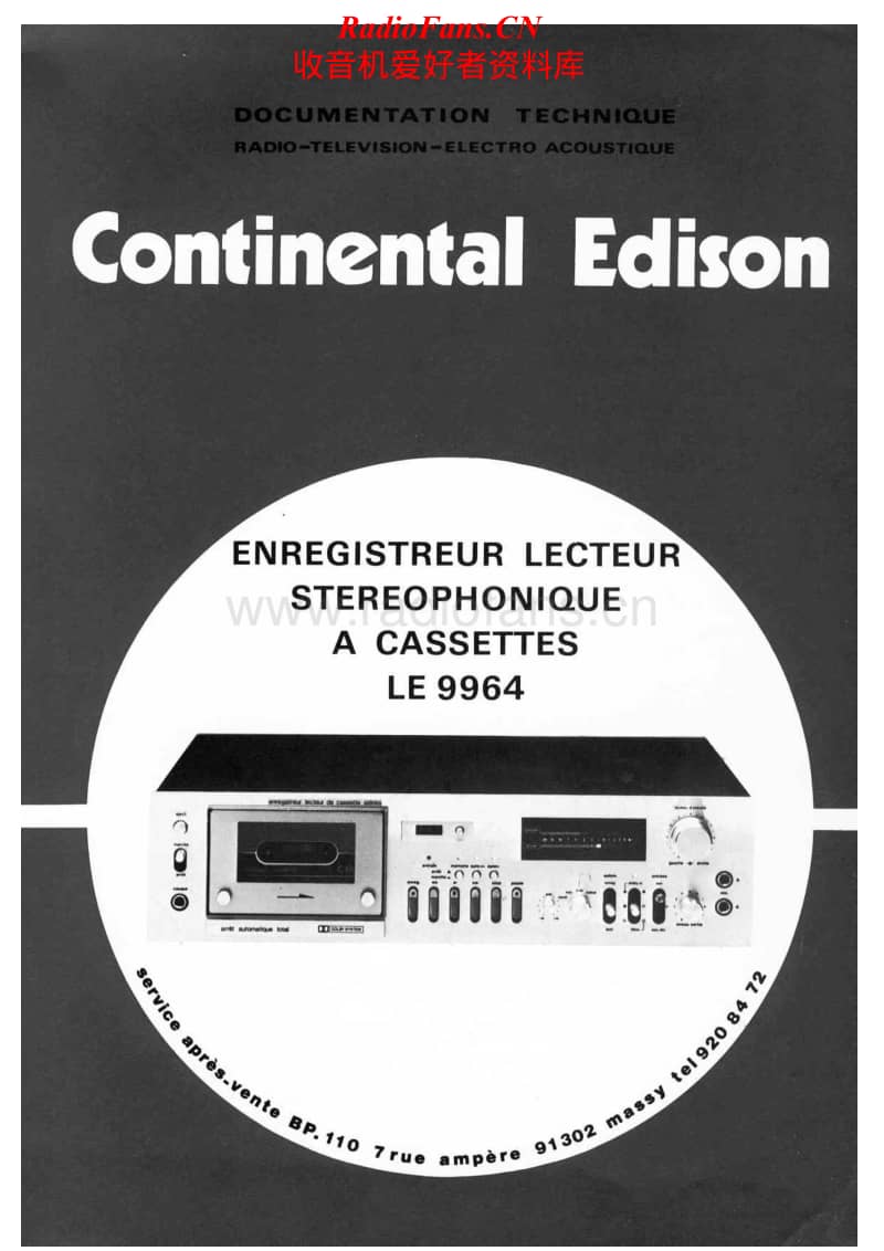 Continental-Edison-LE-9964-Service-Manual电路原理图.pdf_第1页