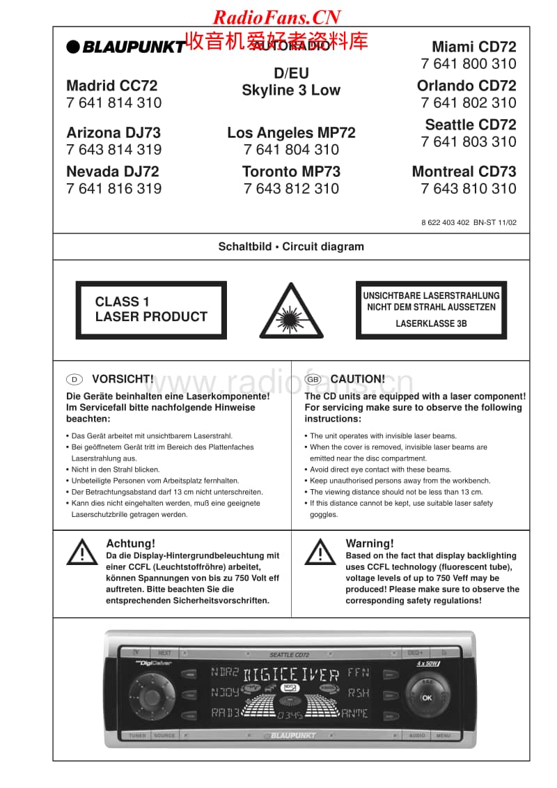 Blaupunkt-Los-Angeles-MP-72-Schematic电路原理图.pdf_第1页