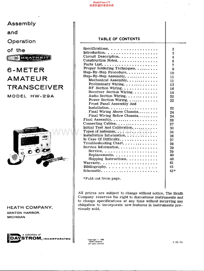 Heathkit-HW-29A-Manual电路原理图.pdf_第1页