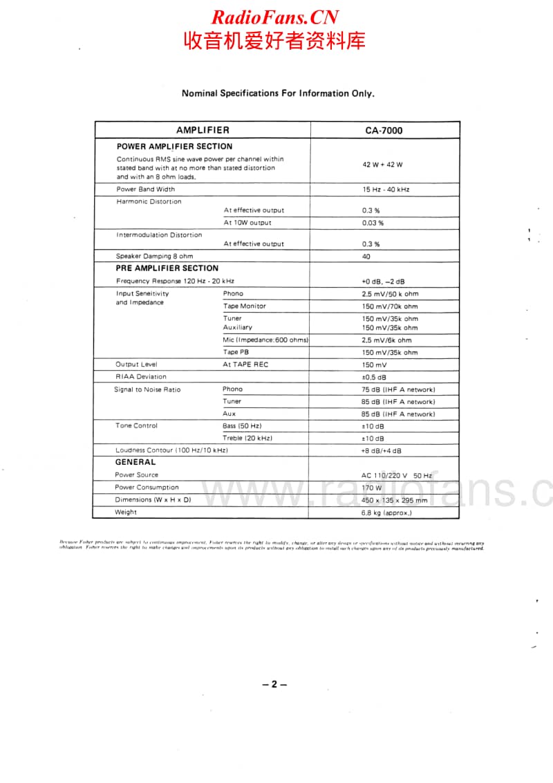 Fisher-CA-7000-Service-Manual电路原理图.pdf_第2页