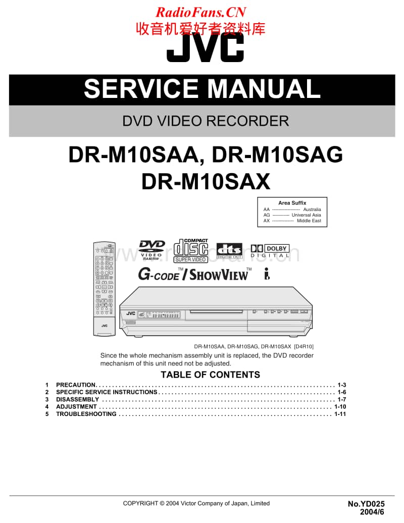 Jvc-DRM-10-SAA-Service-Manual电路原理图.pdf_第1页