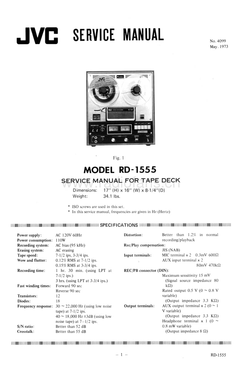 Jvc-RD-1555-Service-Manual电路原理图.pdf_第1页