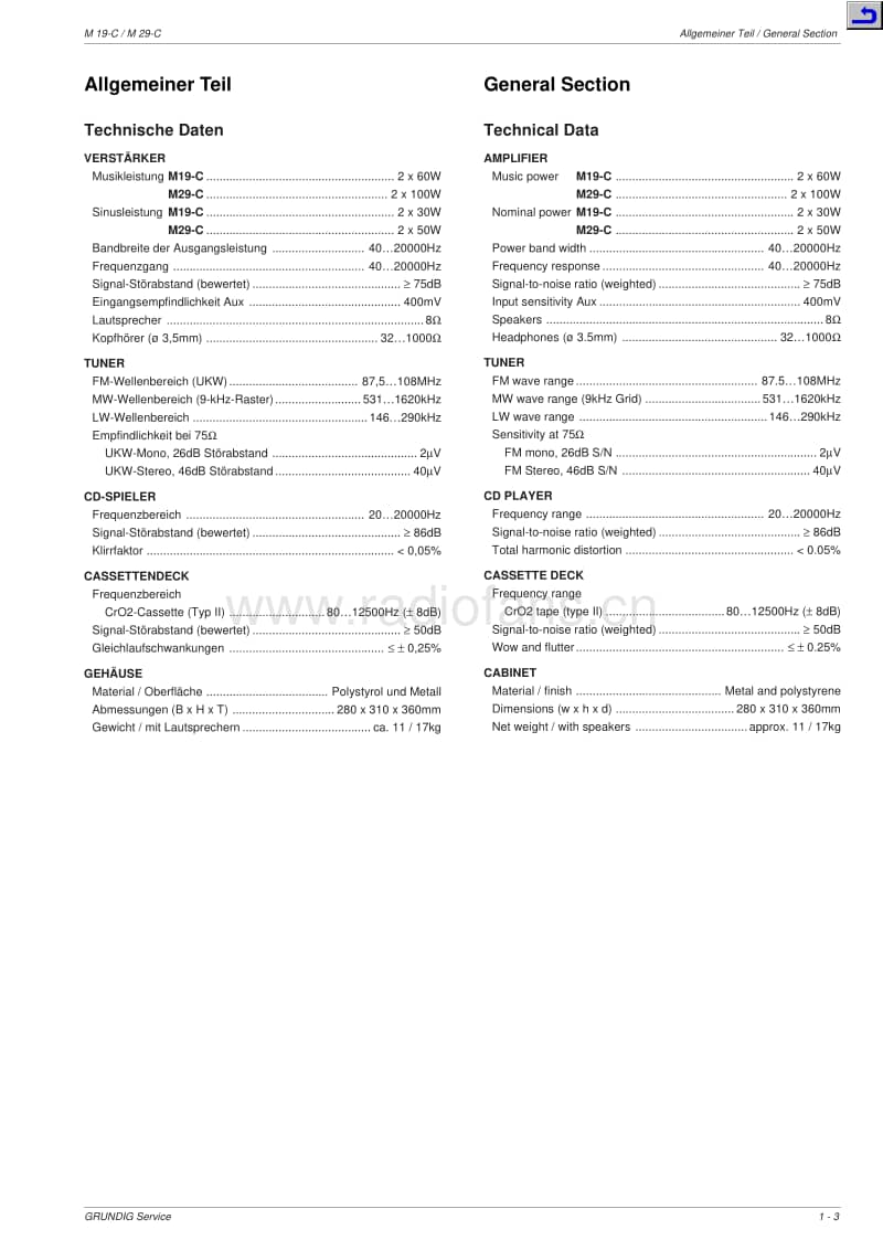 Grundig-M-19-C-M-29-C-Service-Manual电路原理图.pdf_第3页