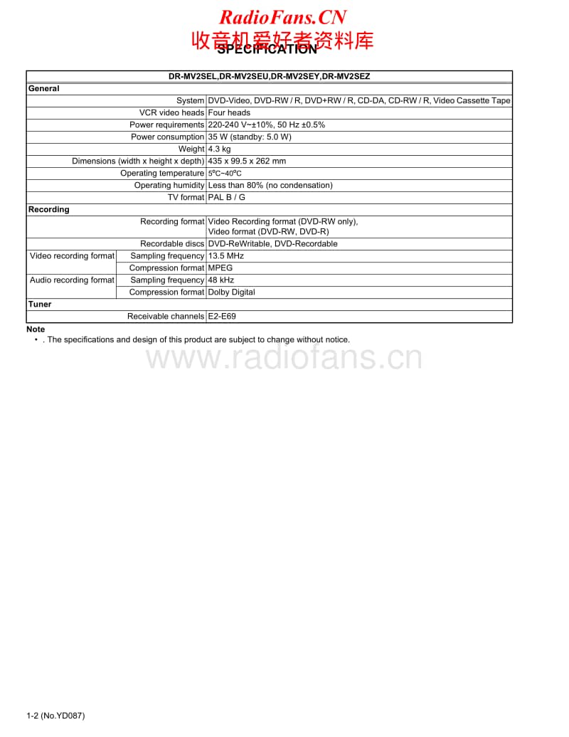 Jvc-DRMV-2-SEL-Service-Manual电路原理图.pdf_第2页