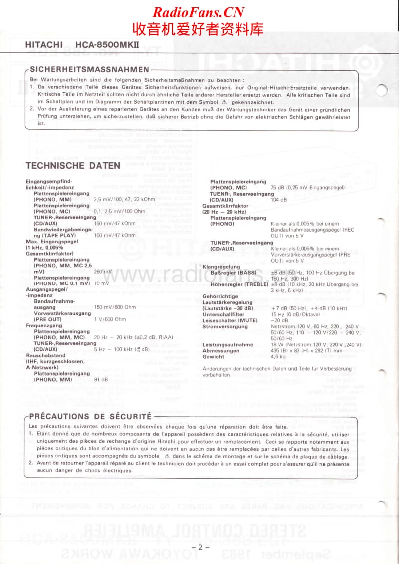 Hitachi-HCA-8500-Mk3-Service-Manual电路原理图.pdf_第2页