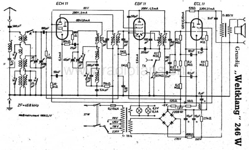 Grundig-WELTKLANG-246-W-Schematic电路原理图.pdf_第1页