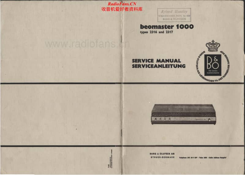 Bang-Olufsen-Beomaster_1000-Service-Manual(1)电路原理图.pdf_第1页