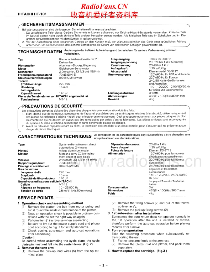 Hitachi-HT-101-Service-Manual电路原理图.pdf_第2页