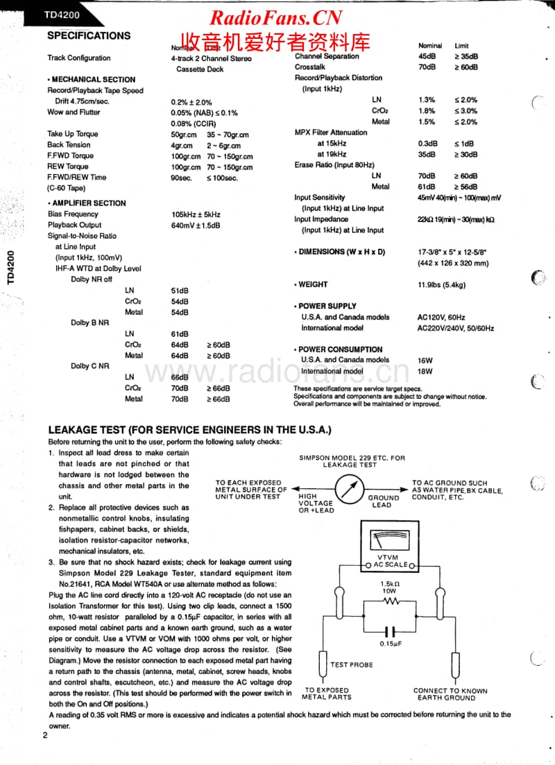 Harman-Kardon-TD-4200-Service-Manual电路原理图.pdf_第2页