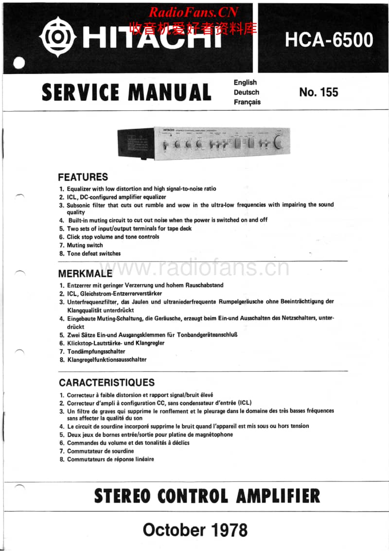 Hitachi-HCA-6500-Service-Manual电路原理图.pdf_第1页