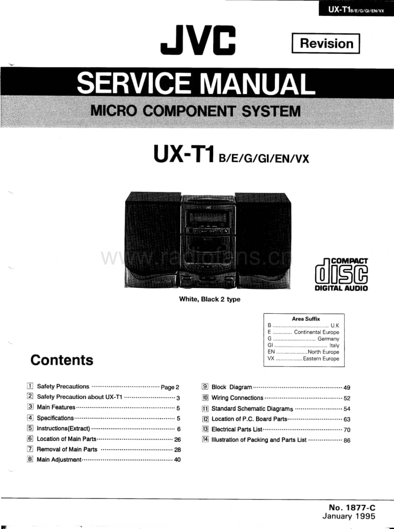 Jvc-UXT-1-Service-Manual电路原理图.pdf_第1页