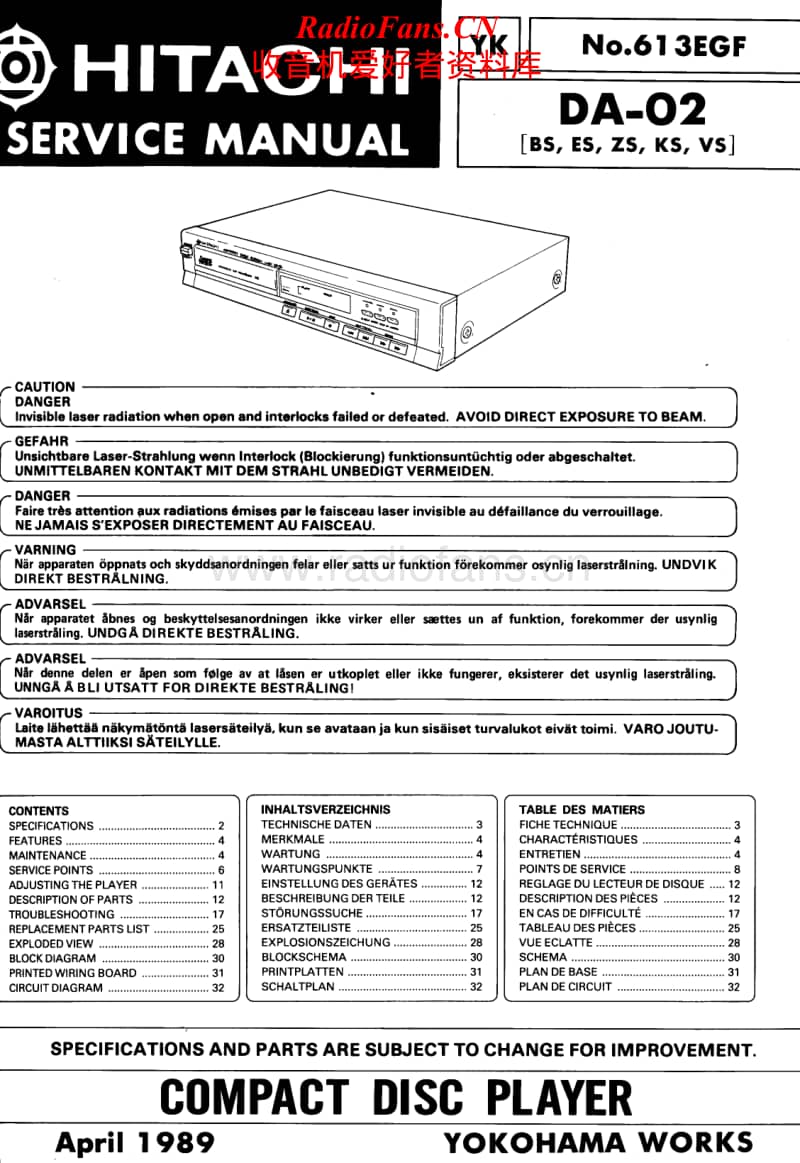 Hitachi-DA-02-Service-Manual电路原理图.pdf_第1页