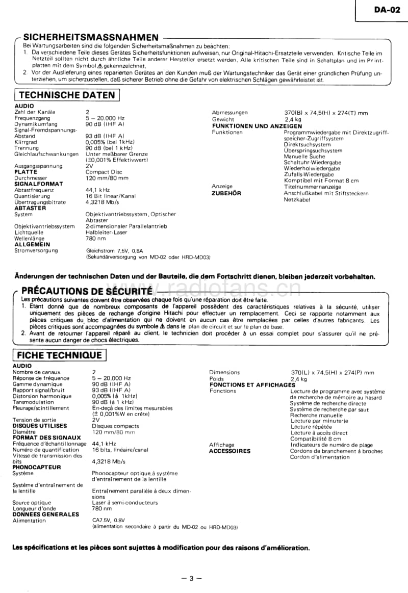 Hitachi-DA-02-Service-Manual电路原理图.pdf_第3页