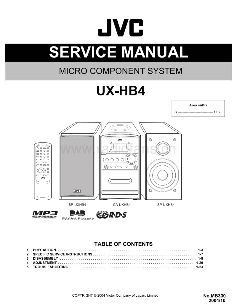 Jvc-UXHB-4-Service-Manual电路原理图.pdf_第1页