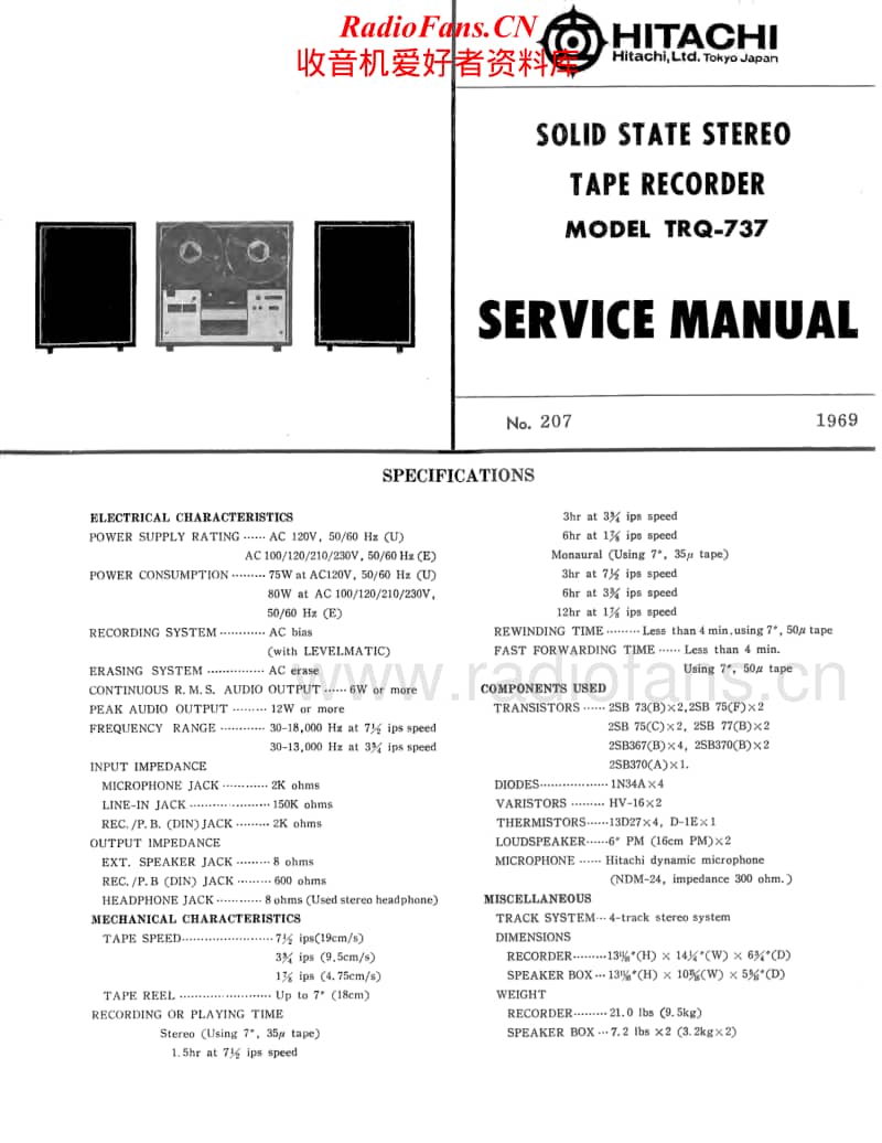 Hitachi-TRQ-737-Service-Manual电路原理图.pdf_第1页