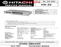 Hitachi-HA-22-Service-Manual电路原理图.pdf