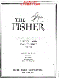 Fisher-65-Service-Manual电路原理图.pdf