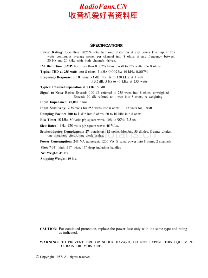 Hafler-DH-500-Service-Manual电路原理图.pdf_第2页