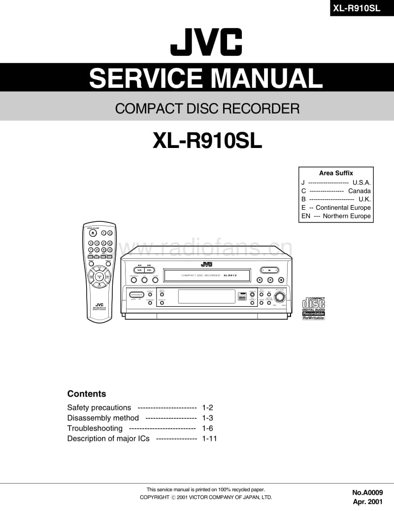 Jvc-XLR-910-SL-Service-Manual电路原理图.pdf_第1页