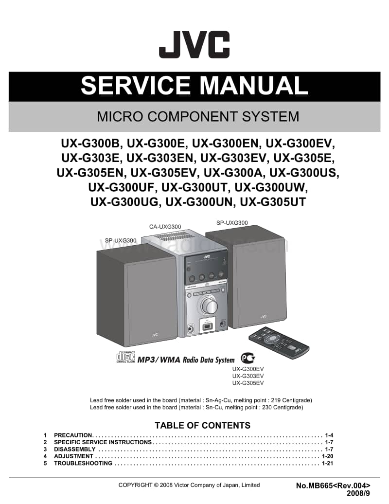 Jvc-UXG-300-Service-Manual电路原理图.pdf_第1页