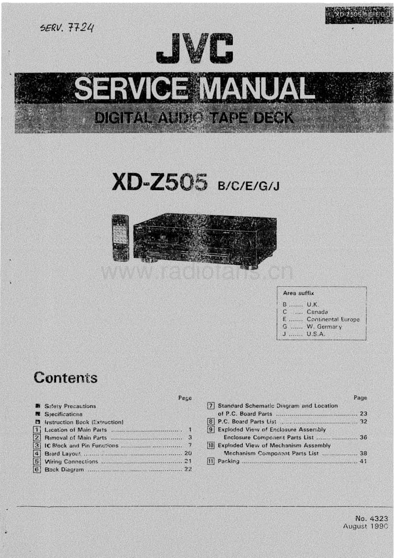 Jvc-XDZ-505-Service-Manual电路原理图.pdf_第1页