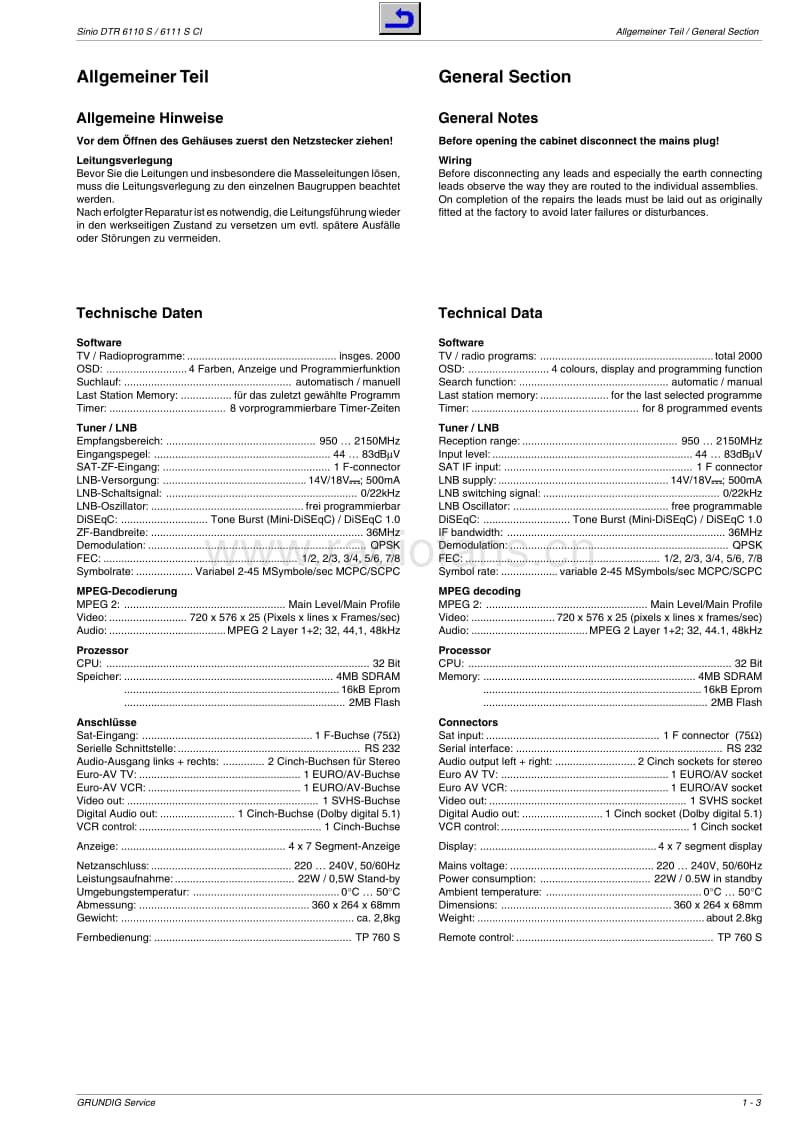 Grundig-Sinio-DTR-6110-S-Service-Manual电路原理图.pdf_第3页