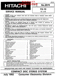 Hitachi-FX-10-Service-Manual电路原理图.pdf