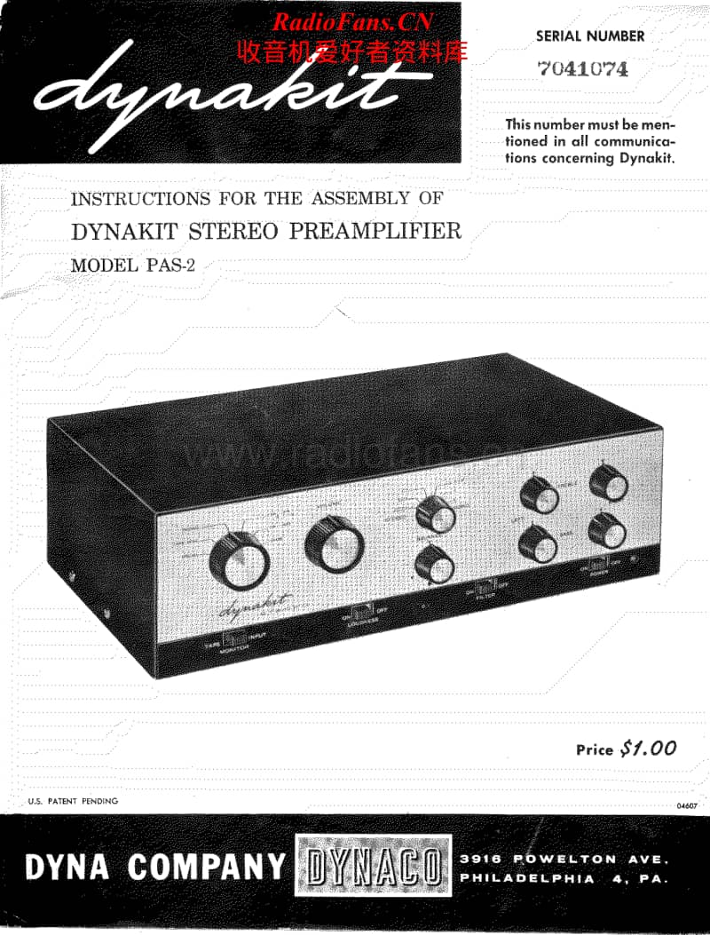 Dynaco-Dynakit-PAS-2-Service-Manual电路原理图.pdf_第1页