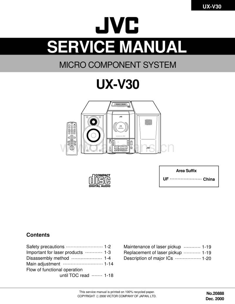 Jvc-UXV-30-Service-Manual电路原理图.pdf_第1页