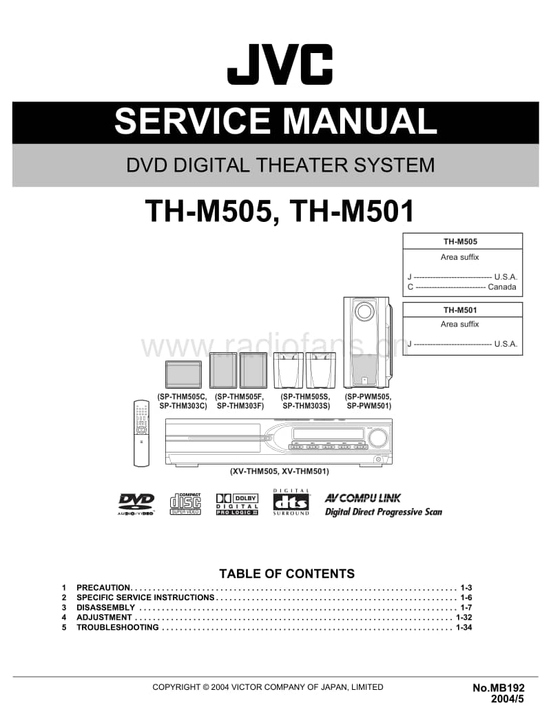 Jvc-THM-501-Service-Manual电路原理图.pdf_第1页