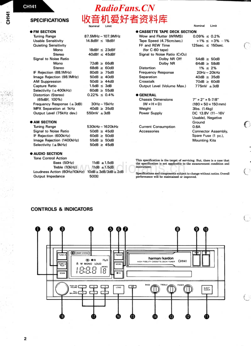 Harman-Kardon-CH-141-Service-Manual电路原理图.pdf_第2页