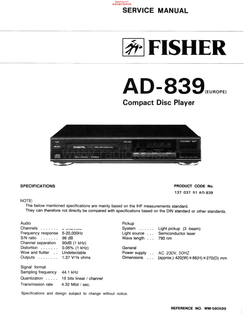 Fisher-AD-839-Schematic电路原理图.pdf_第1页