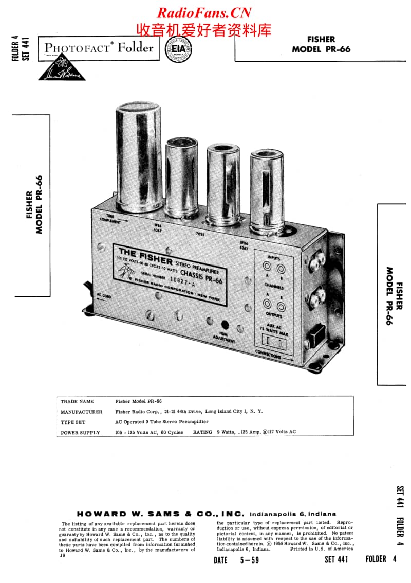 Fisher-PR-66-Service-Manual电路原理图.pdf_第1页