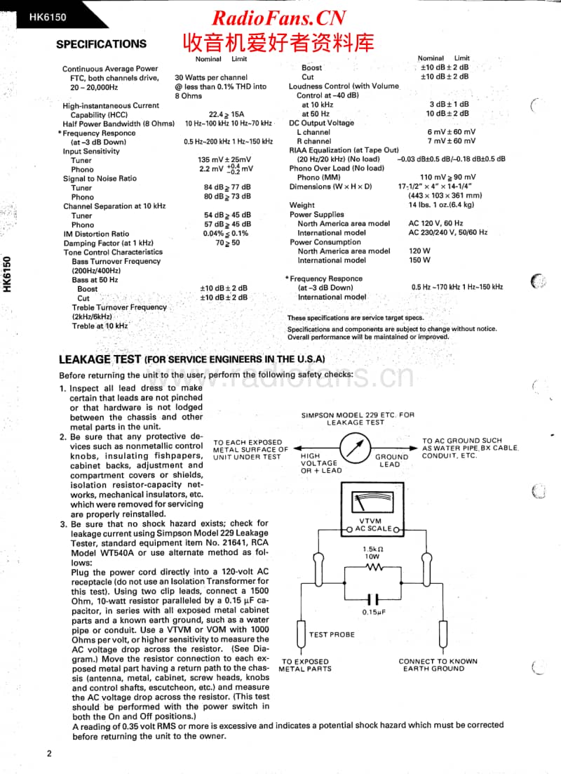 Harman-Kardon-HK-6150-Service-Manual电路原理图.pdf_第2页