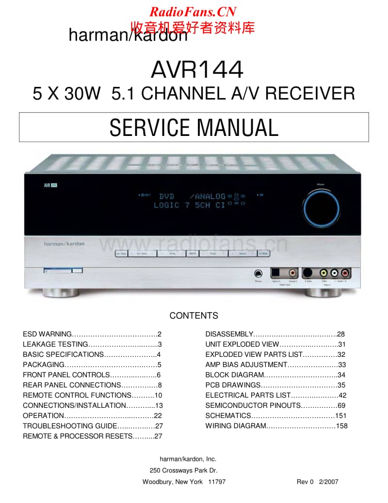 Harman-Kardon-AVR-144-Service-Manual电路原理图.pdf_第1页