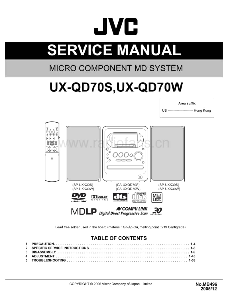 Jvc-UXQD-70-S-Service-Manual电路原理图.pdf_第1页