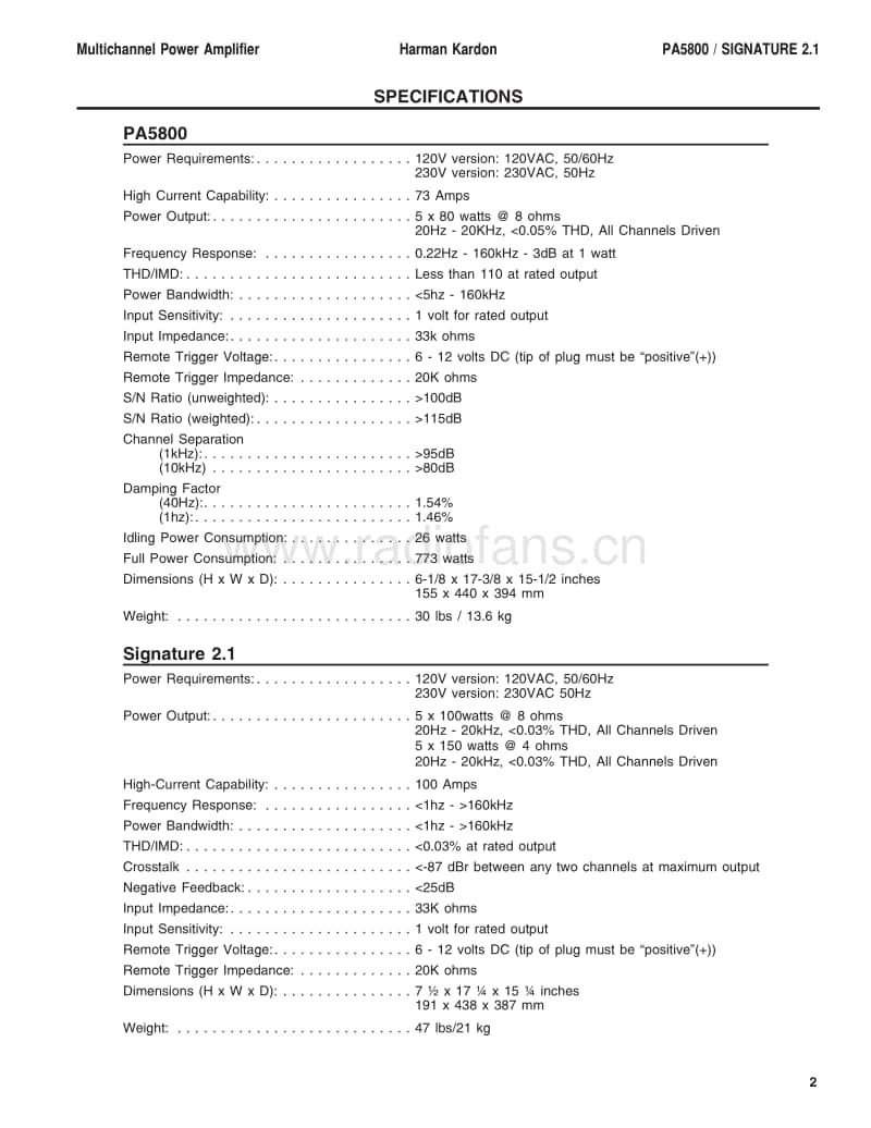 Harman-Kardon-PA-5800-Service-Manual电路原理图.pdf_第3页